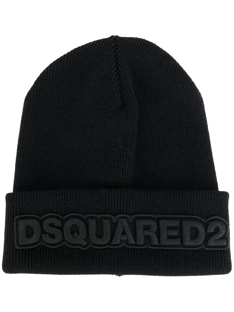 DSQUARED2 logo embroidered beanie outlook