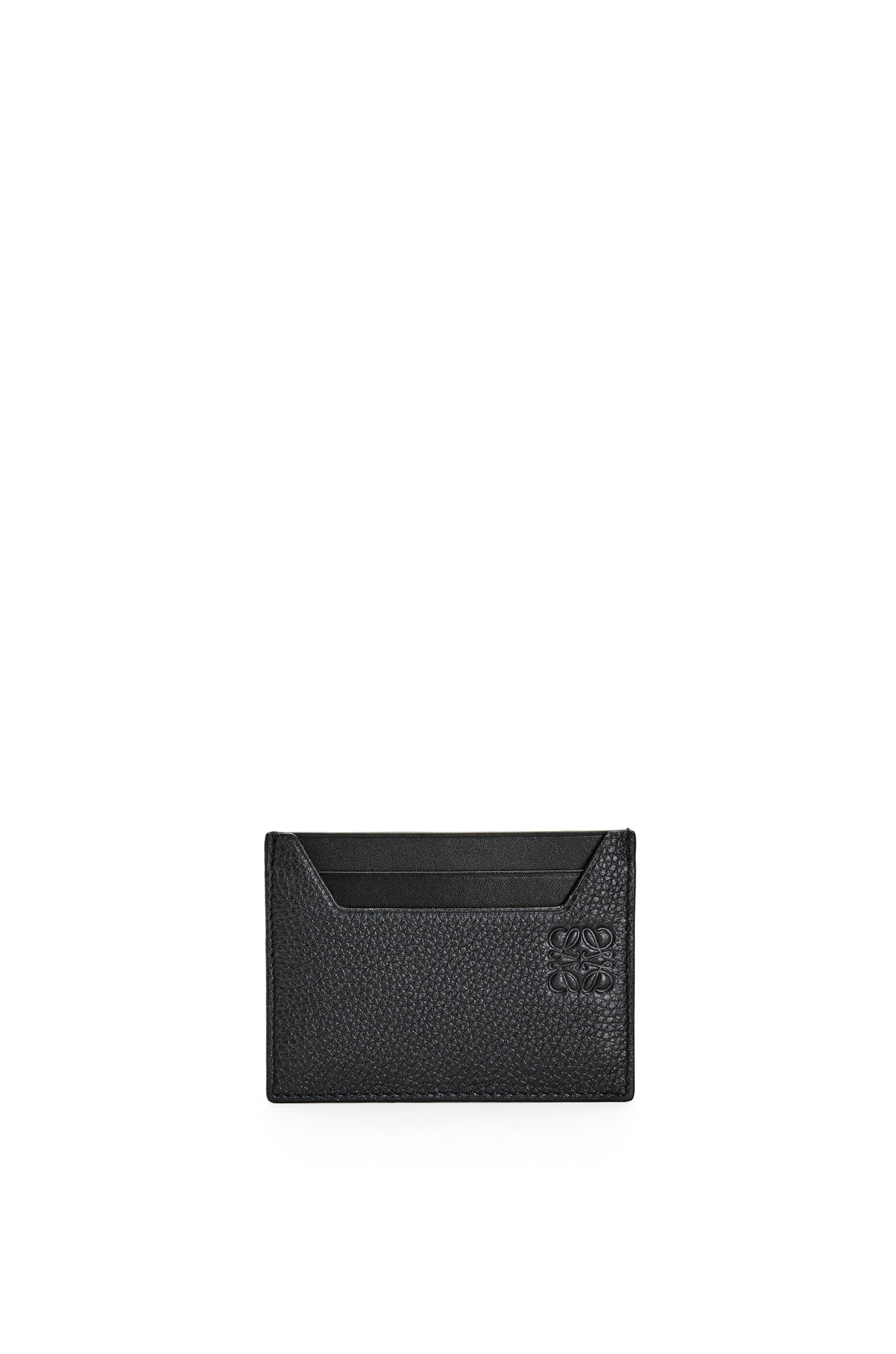 Plain cardholder in soft grained calfskin - 1