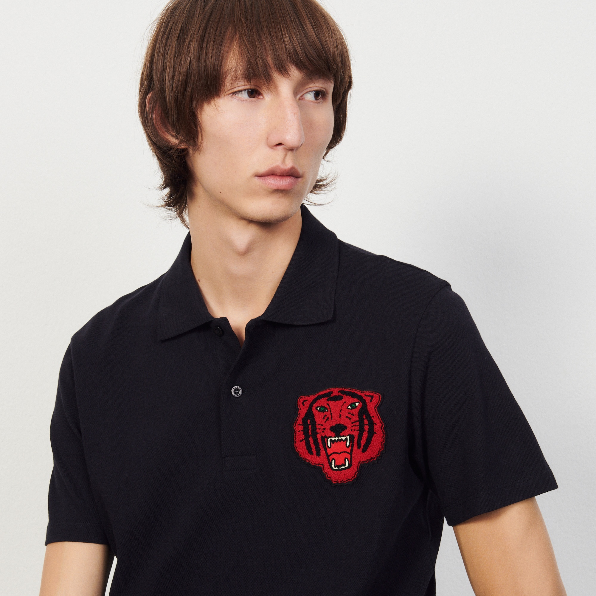 Cotton polo shirt with patch - 2