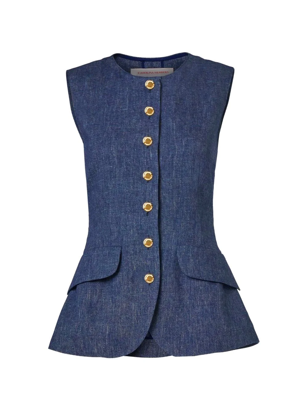 buttoned peplum top - 1