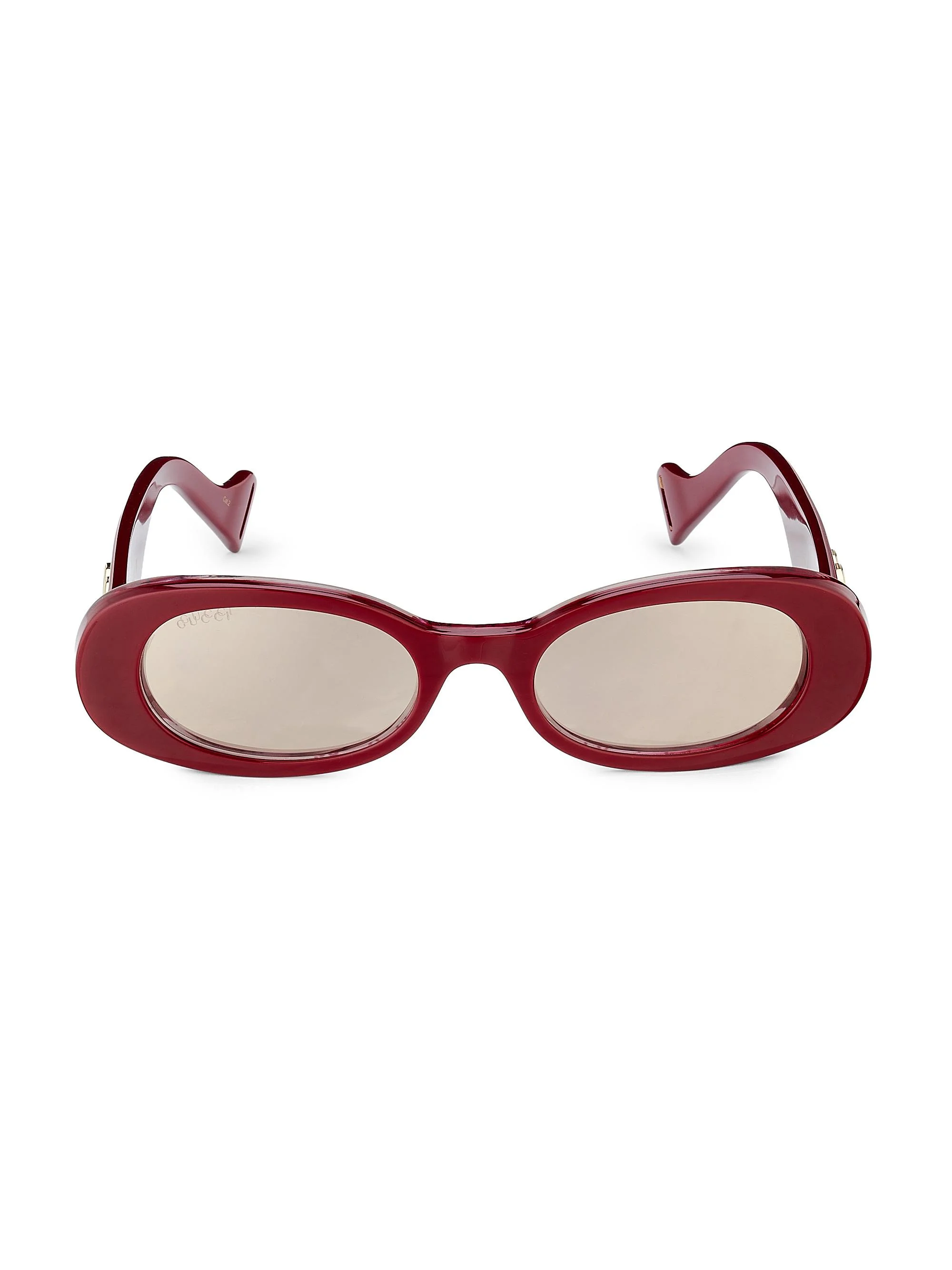 Women's Fluo 52MM Oval Sunglasses - Burgundy - 1