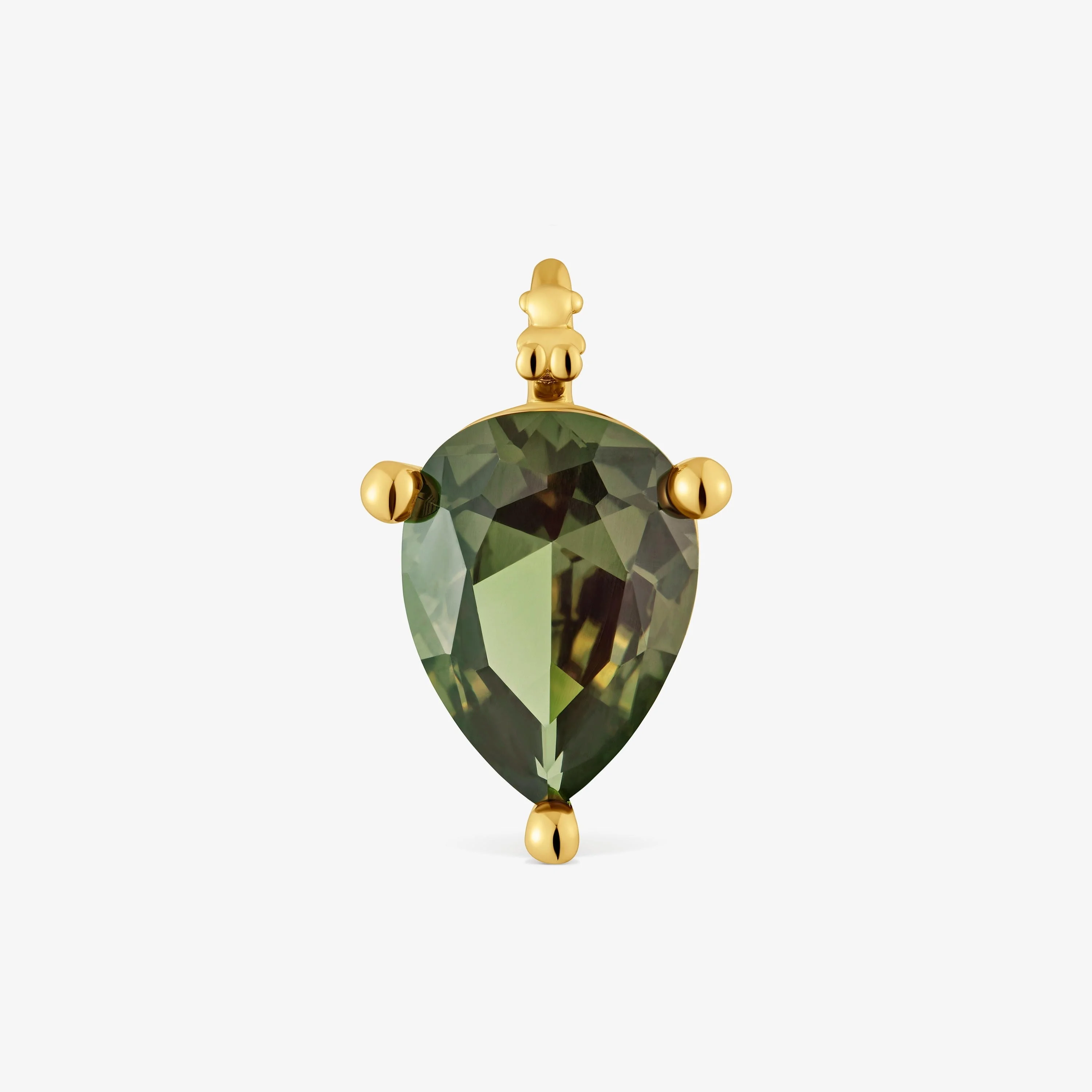 Small Pendant in 18K gold vermeil and lab-grown green spinel TOUS Color LGG - 1