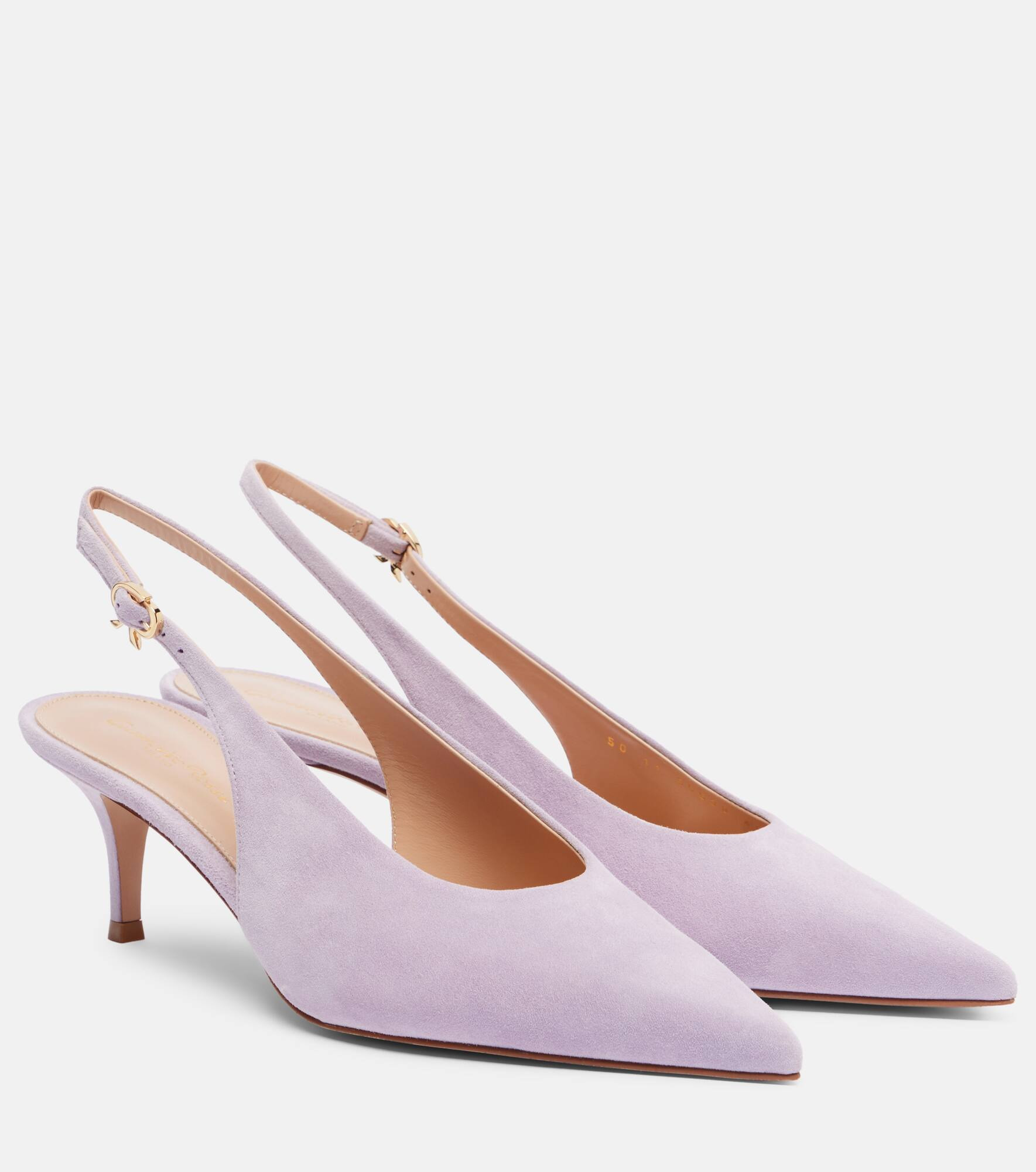 Robbie 55 suede slingback pumps - 1