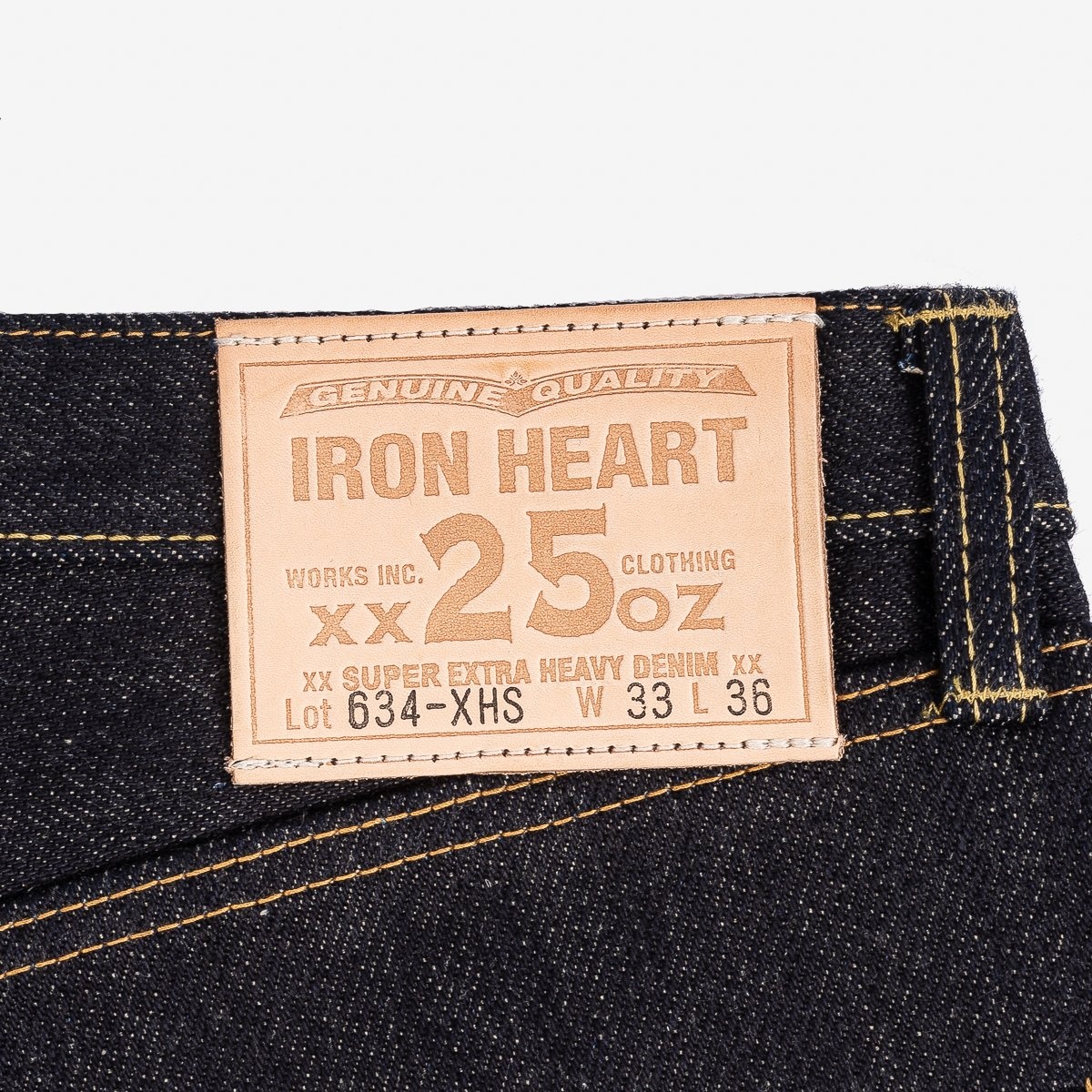 IH-634-XHS 25oz Selvedge Denim Straight Cut Jeans - Indigo - 9