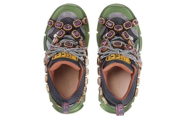 (WMNS) Gucci Flashtrek Crystals 'Green' 537355-GGZ30-1261 - 4