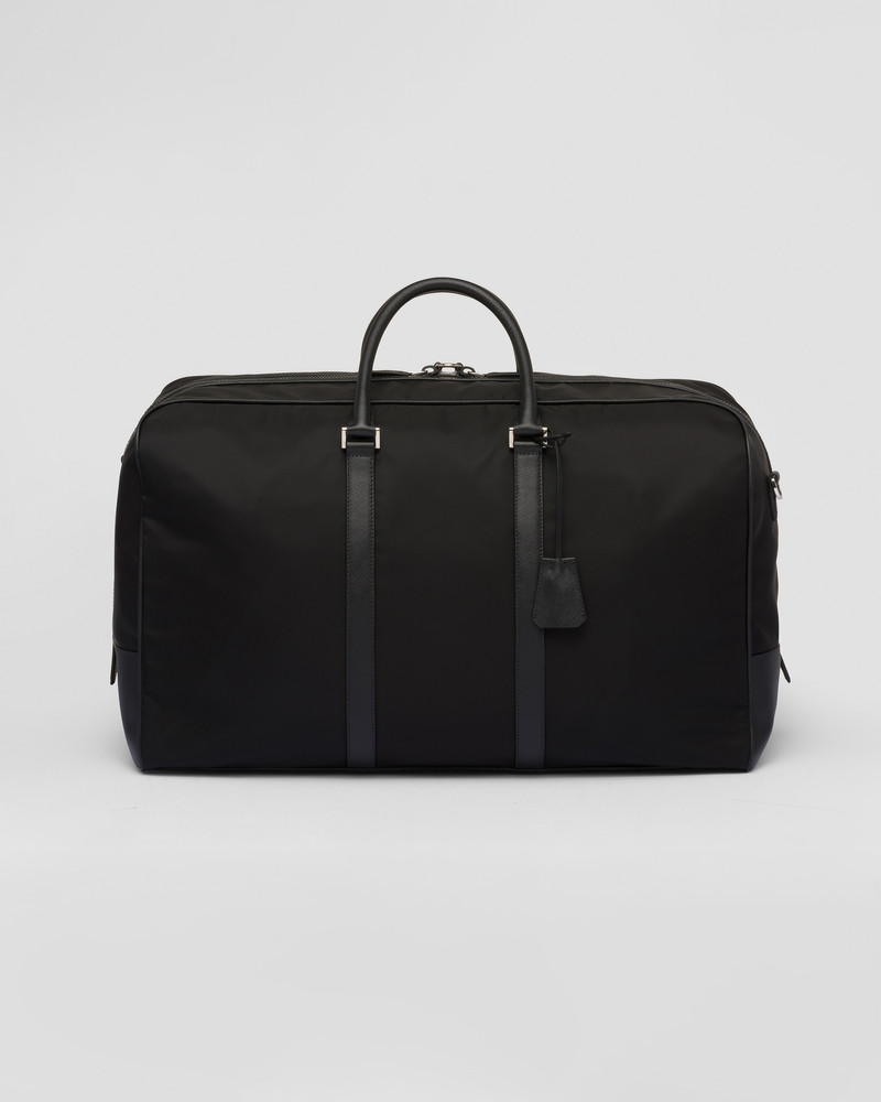 Re-Nylon and Saffiano leather duffle bag 4