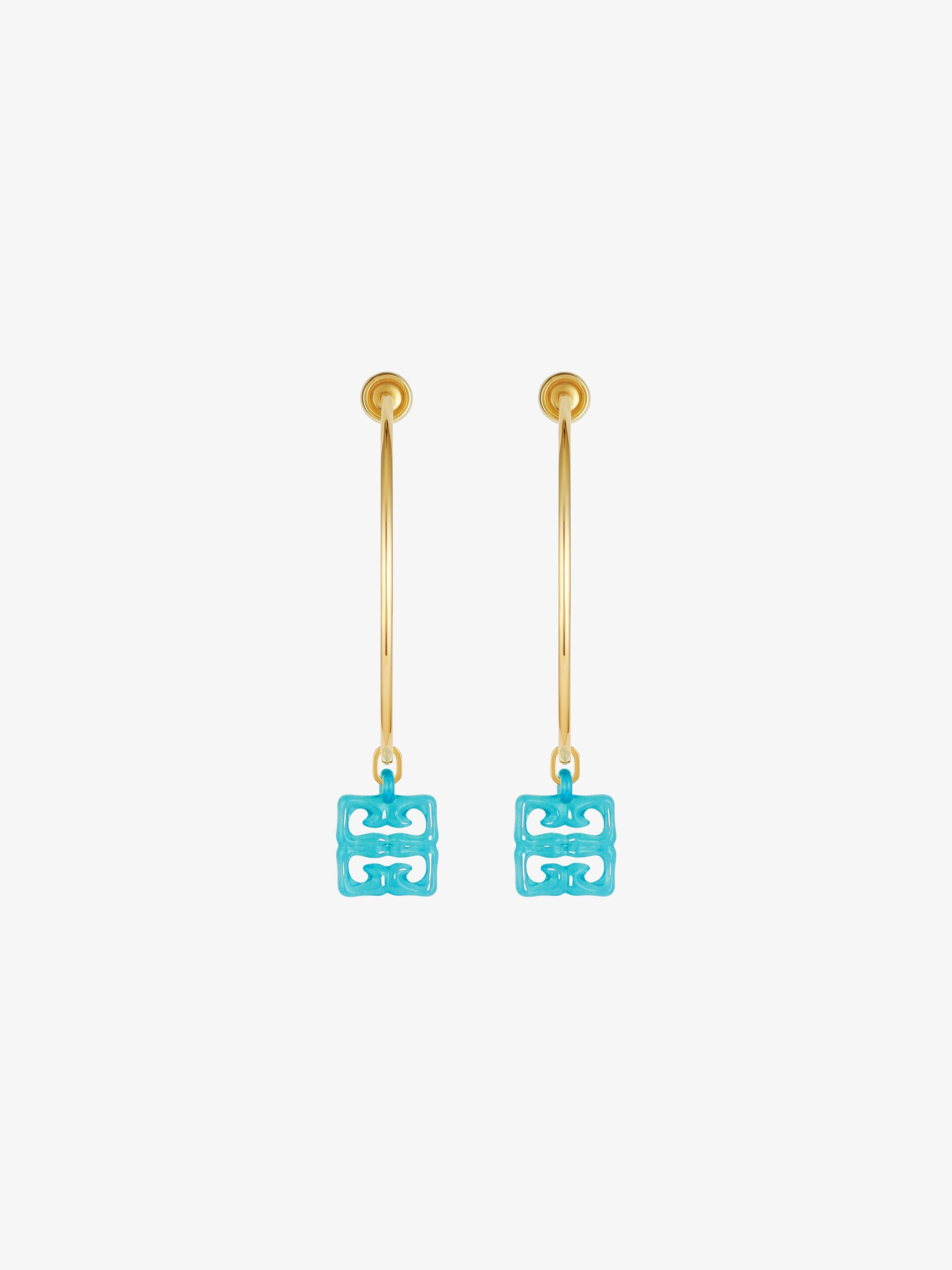 4G LIQUID EARRINGS IN METAL AND RESIN - 1