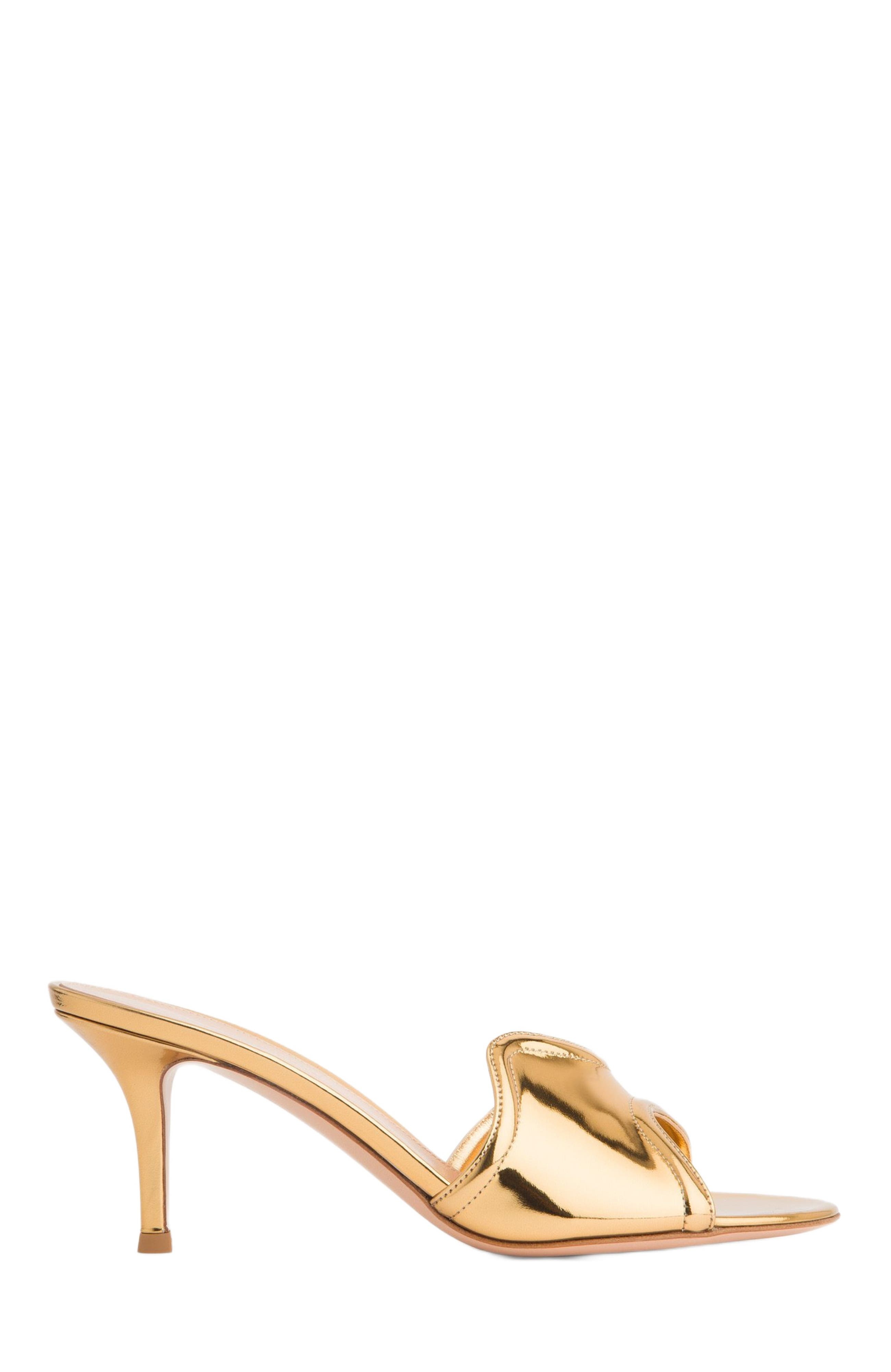 Gianvito Rossi Lucrezia Mule 70 Mules in Gold at Nordstrom - 1