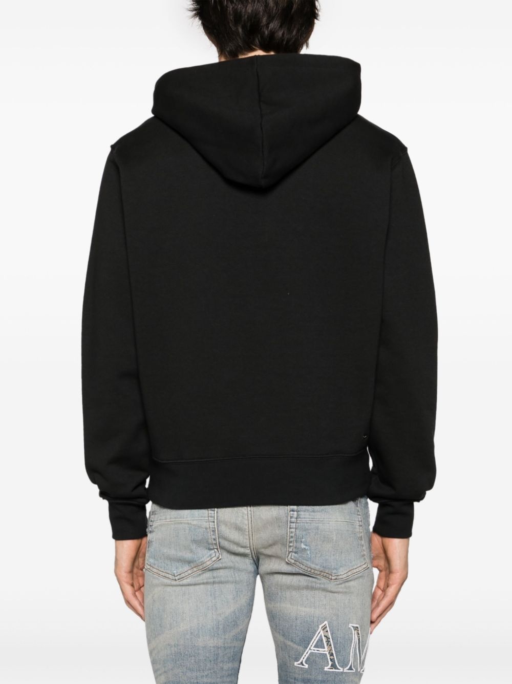 Staggered logo-patches hoodie - 4