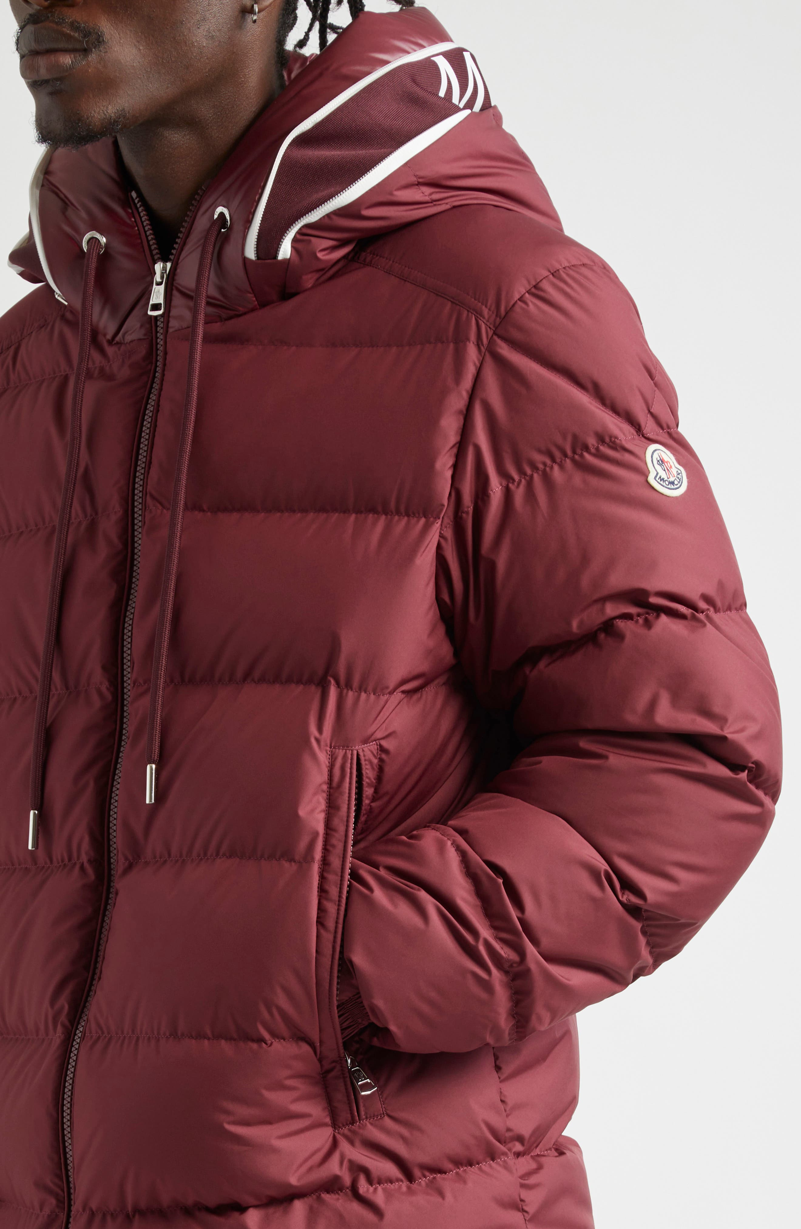 Moncler Cardere Hooded Down Puffer Jacket in Red at Nordstrom - 5