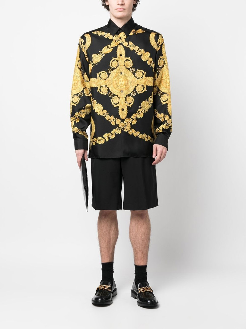 VERSACE Maschera Baroque silk shirt outlook