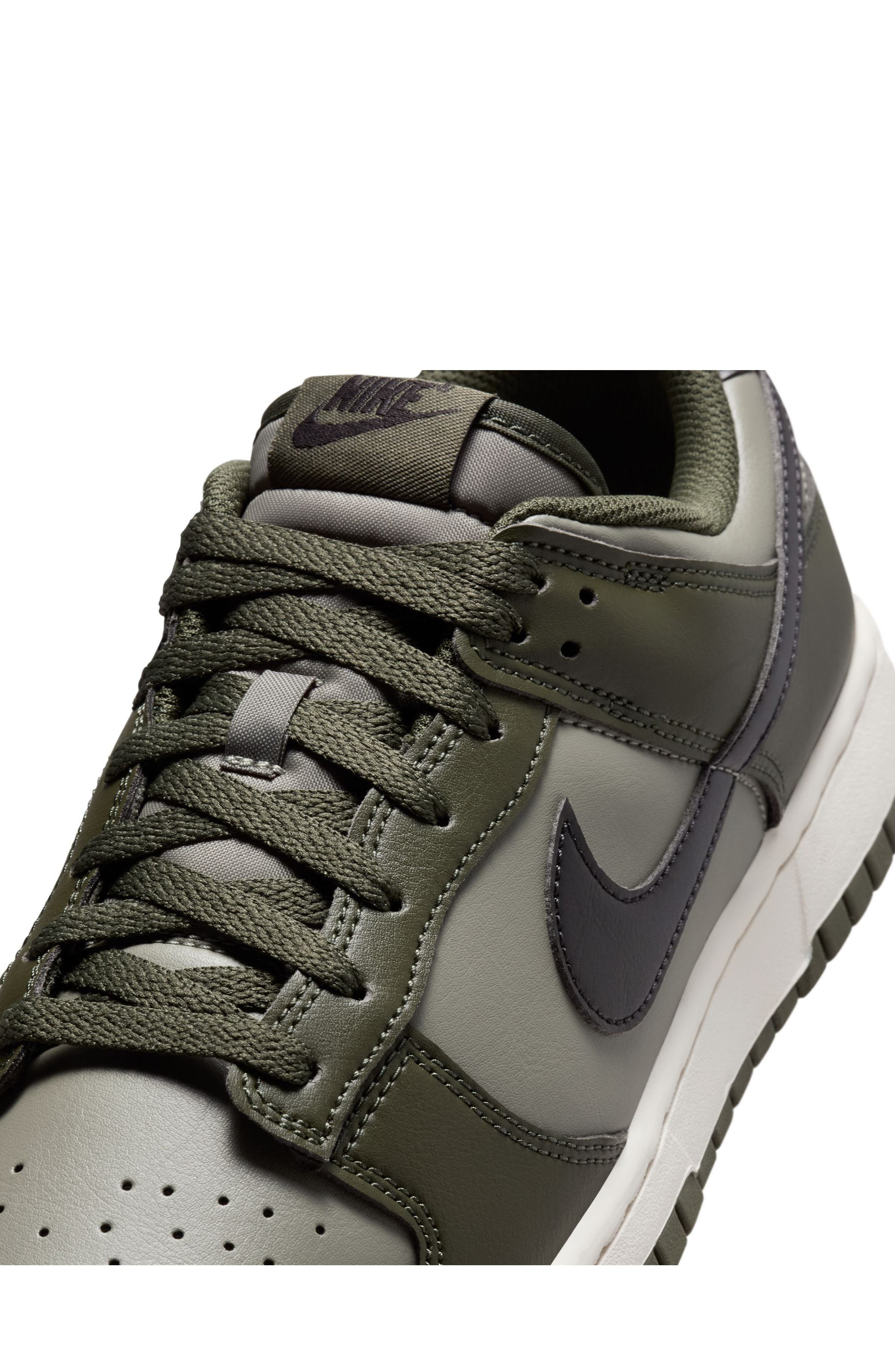 Nike Dunk Low Retro Basketball Sneaker in Light Army/Cargo Khaki at Nordstrom - 7