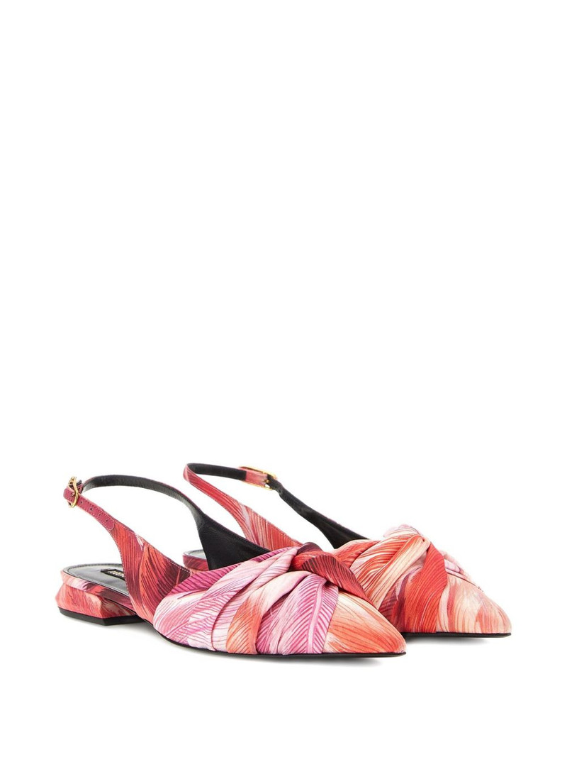 Roberto Cavalli slingback knot ballet flats outlook