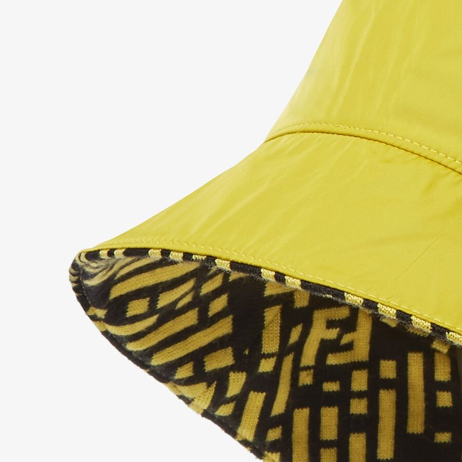 Yellow nylon bucket hat - 2