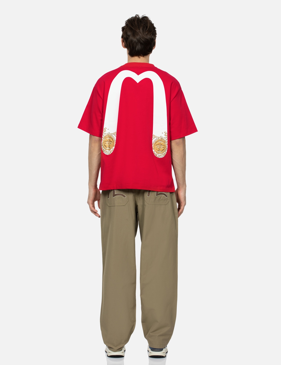 SEAGULL EMBROIDERY BAGGY PANTS - 5