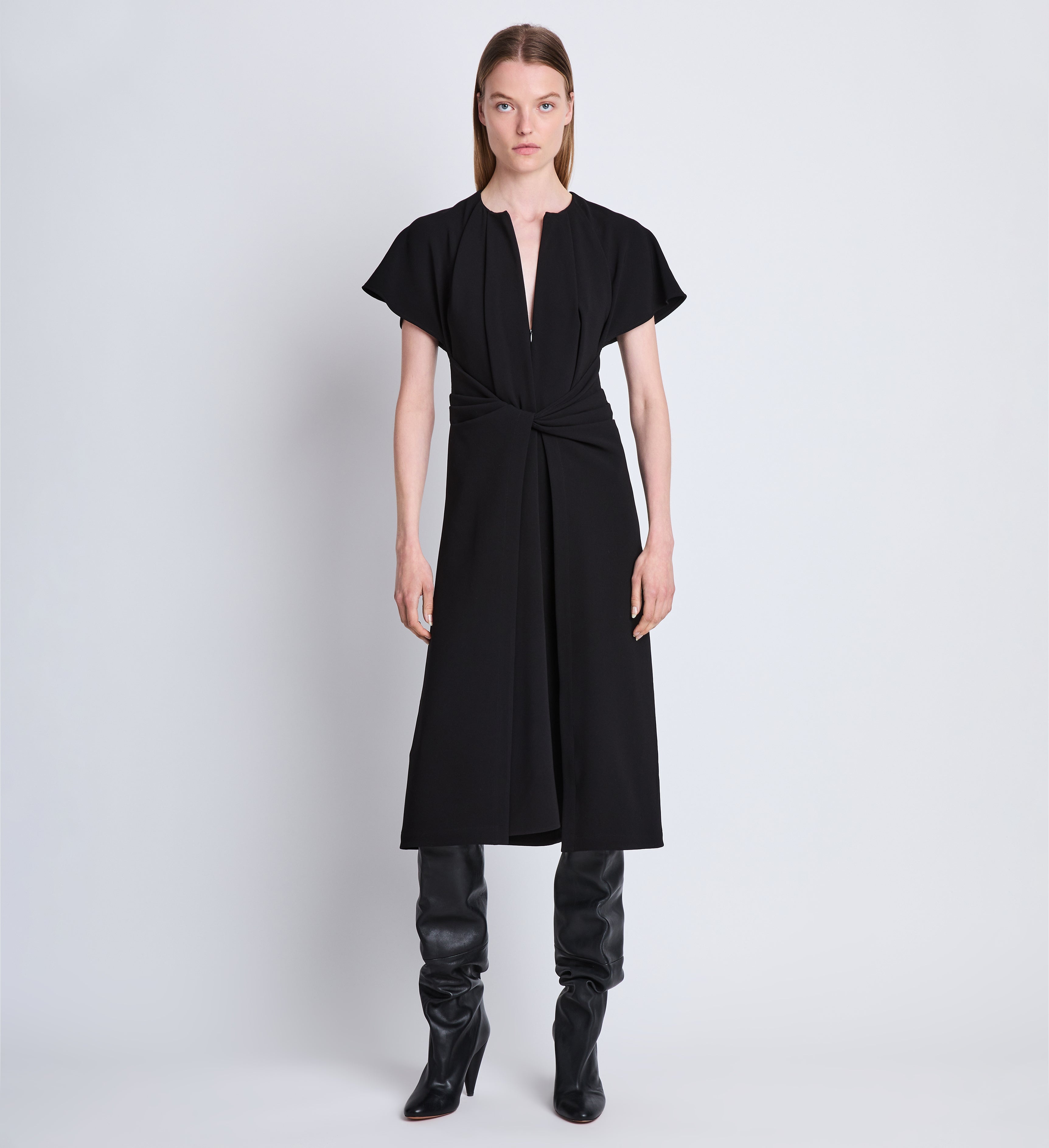 Julie Dress in Matte Viscose Crepe - 2