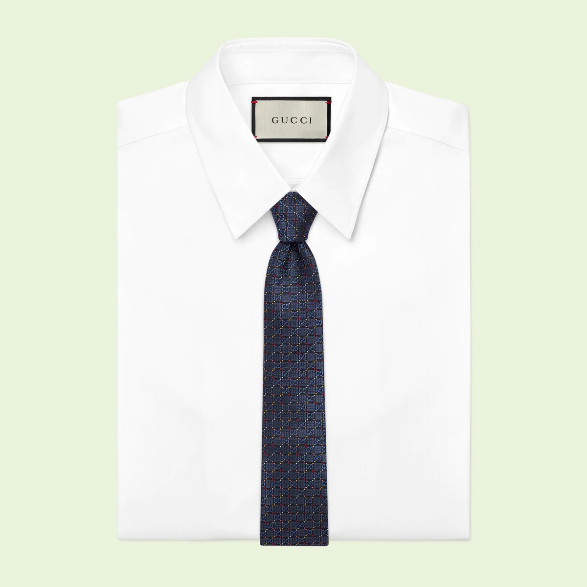 GG check silk jacquard tie - 2