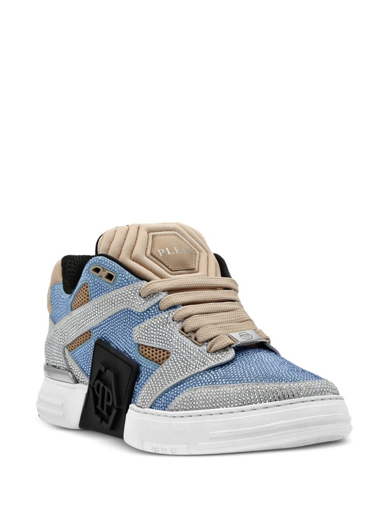 PHILIPP PLEIN Mix logo-patch sneakers outlook