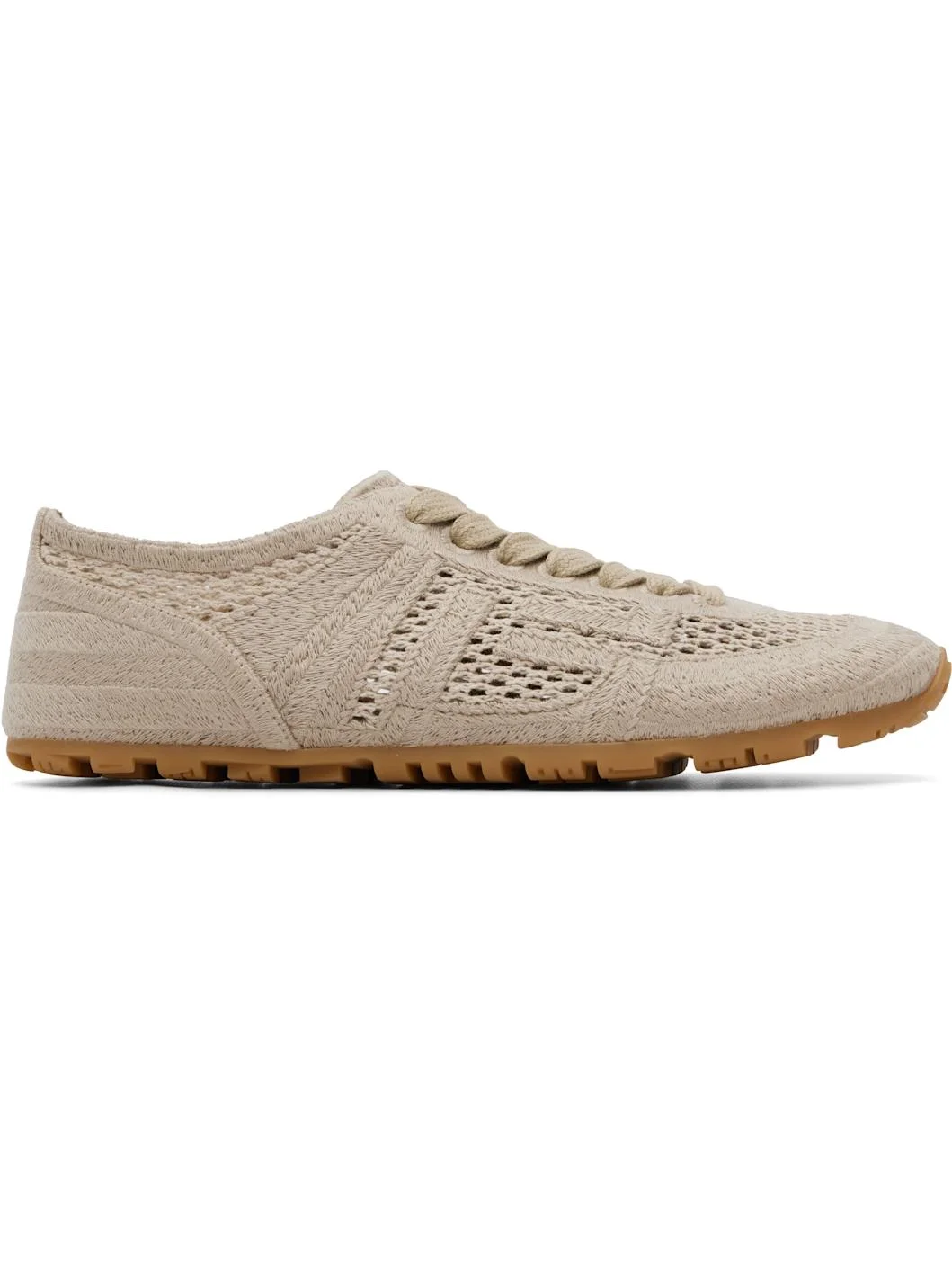 Beige Racer 45 Macramé Sneakers - 1