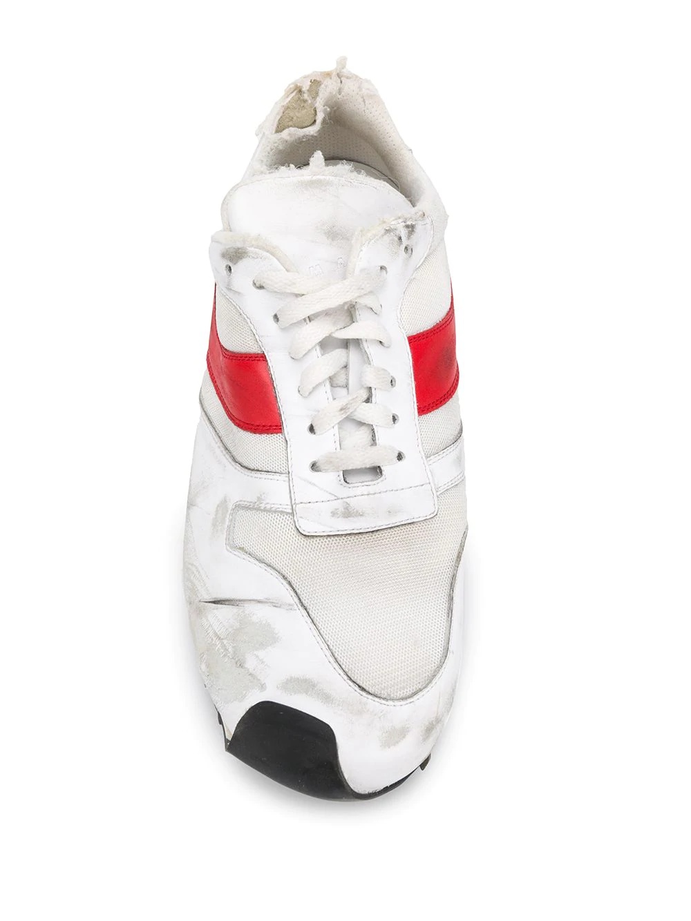 distressed asymmetric sneakers - 4