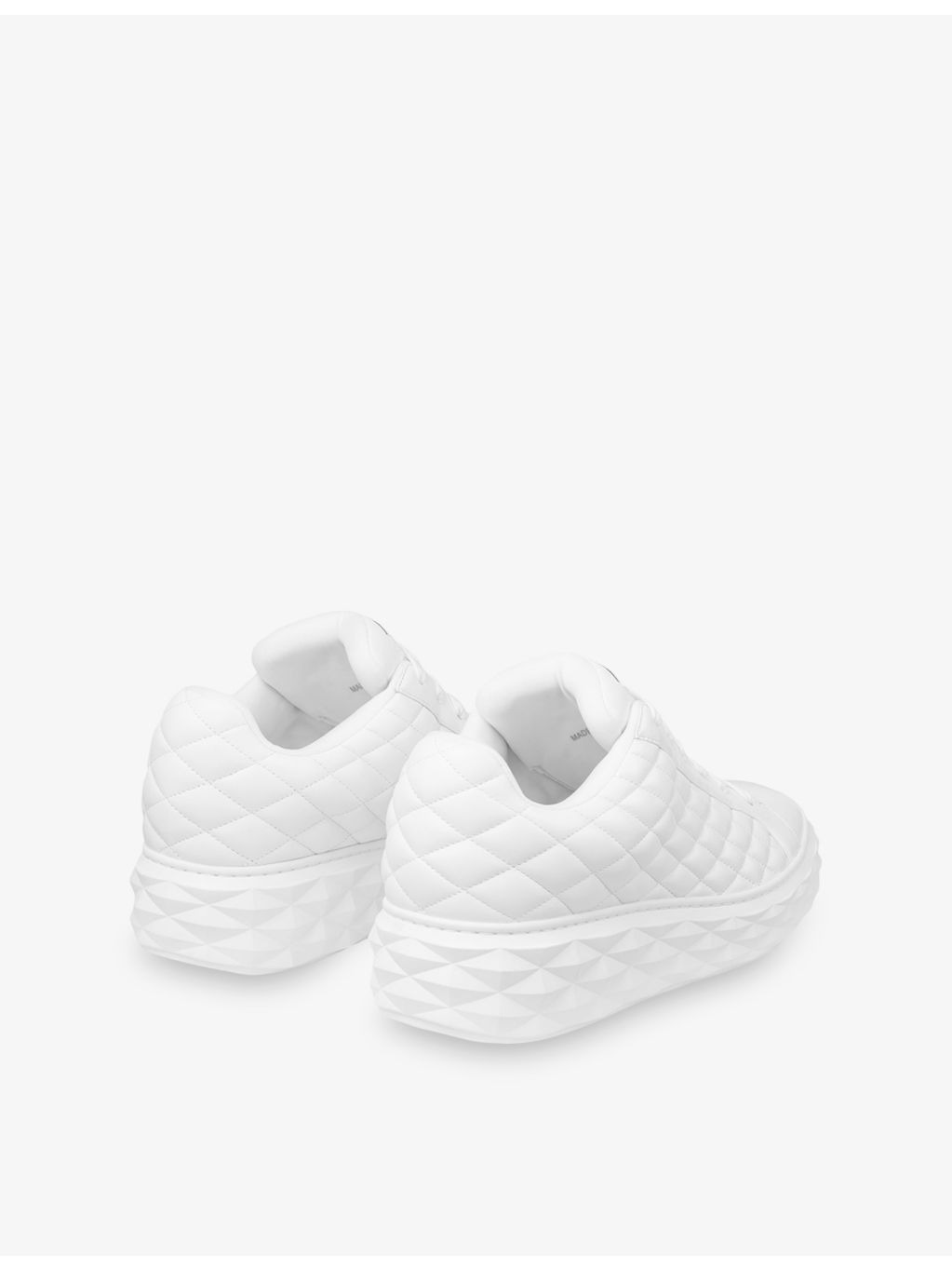 Diamond Maxi Quilted Leather Trainers - 4