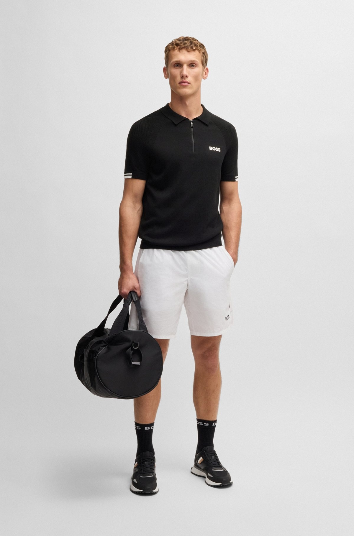 ACTIVE SLIM-FIT KNIT POLO WITH MOISTURE MANAGEMENT - 4
