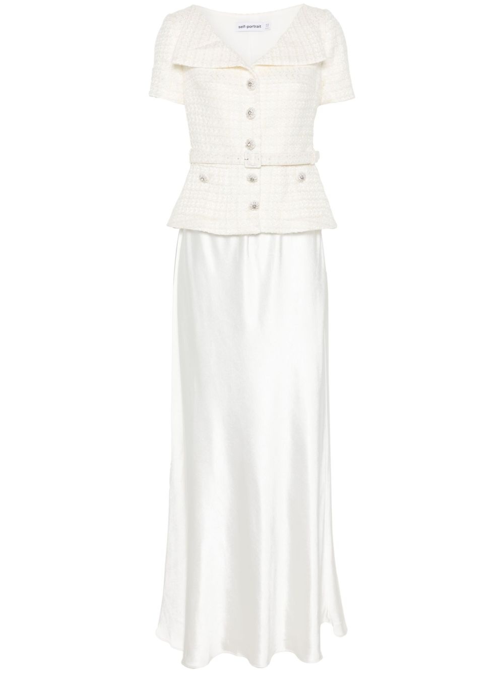 panelled maxi dress - 1