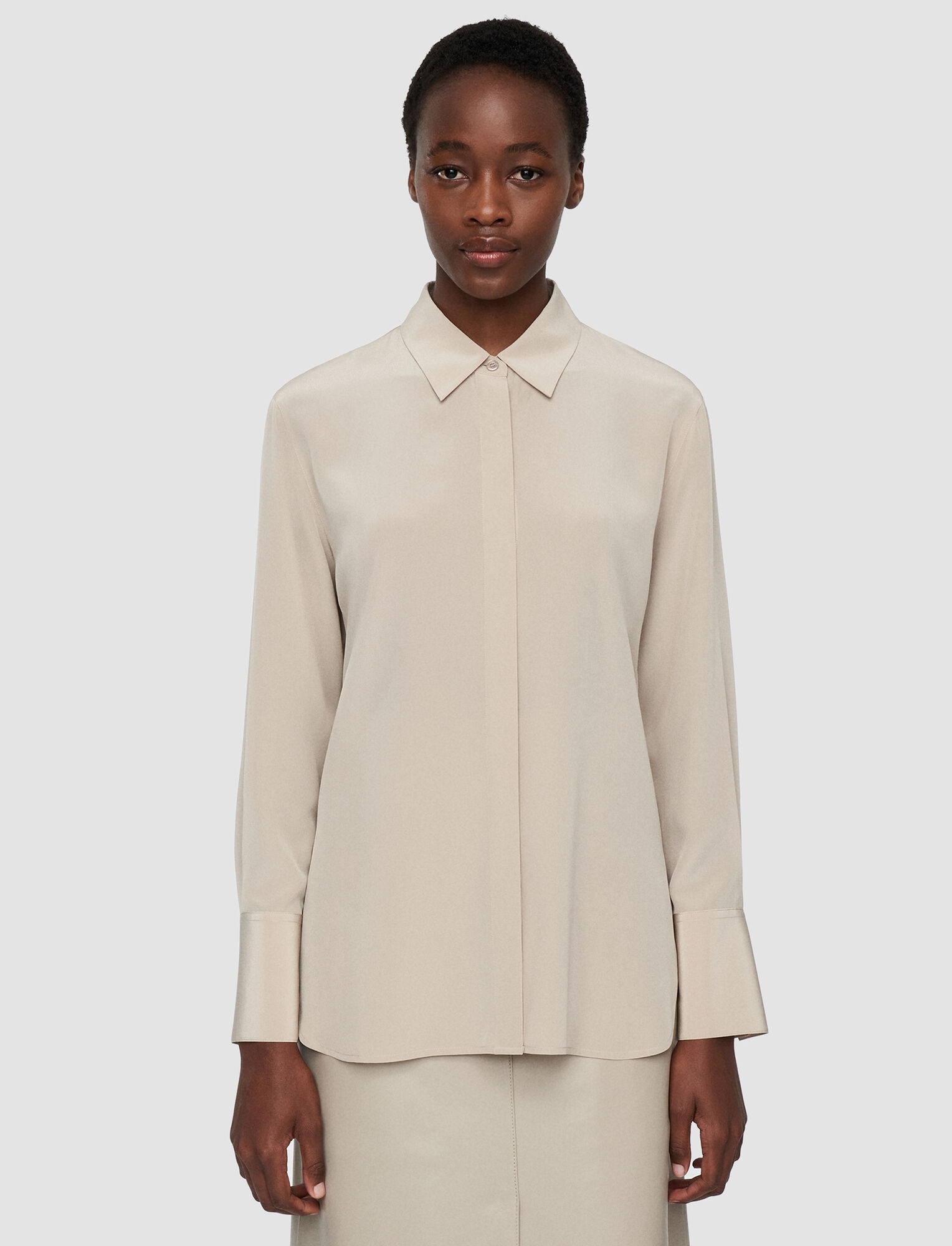 Silk Crepe de Soie Bold Blouse - 3