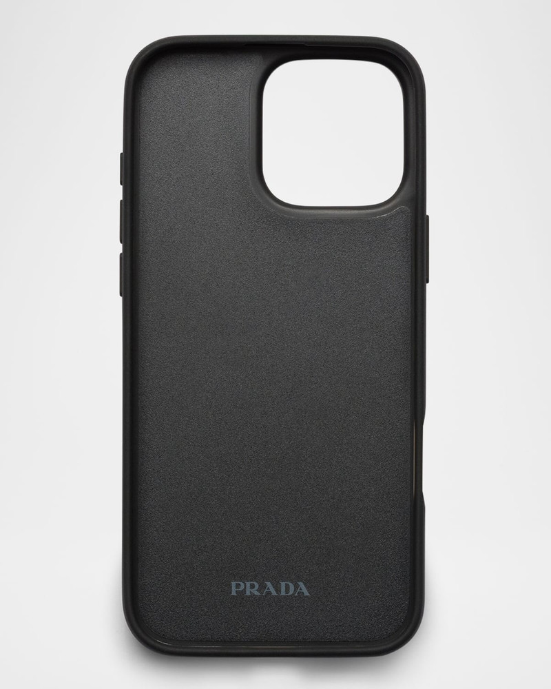 Prada Saffiano Leather Case for iPhone 16 Pro Max with Card Holder outlook