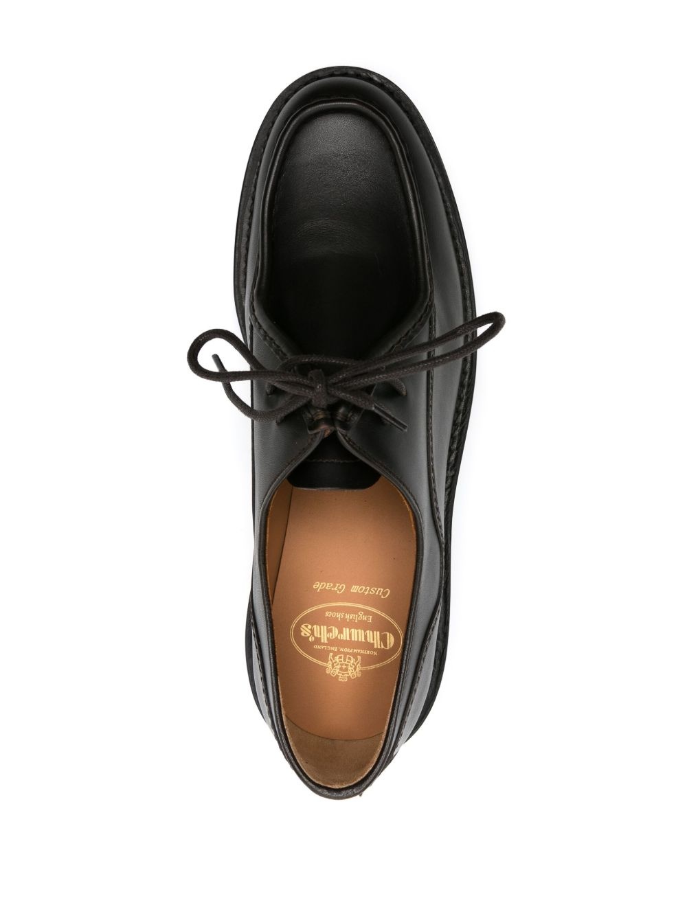 Lymington burnished-leather lace-up shoes - 4
