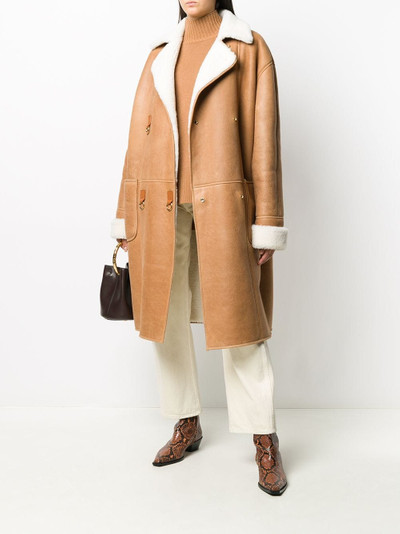 Loewe oversized textured double-breasted coat outlook