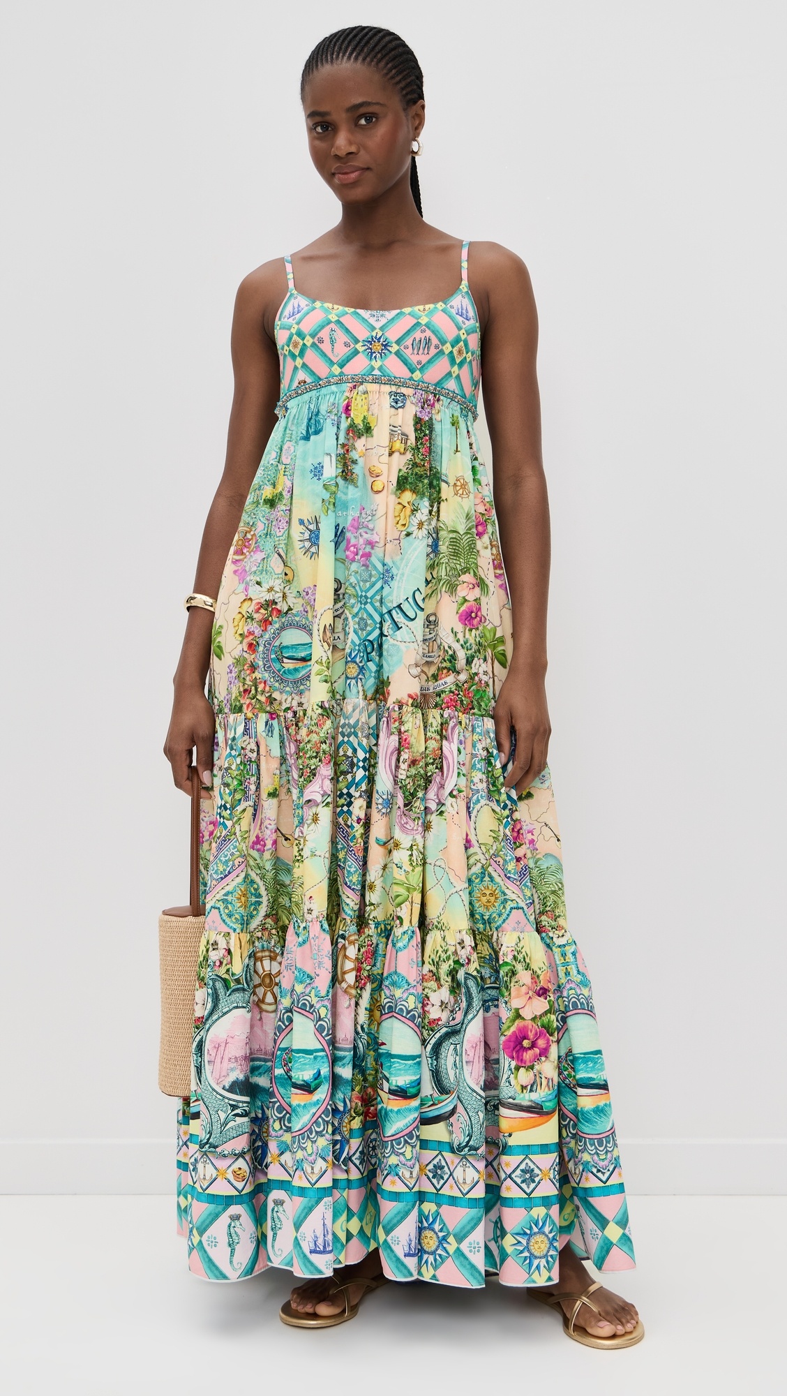 Long Dress with Jersey Bodice - 4