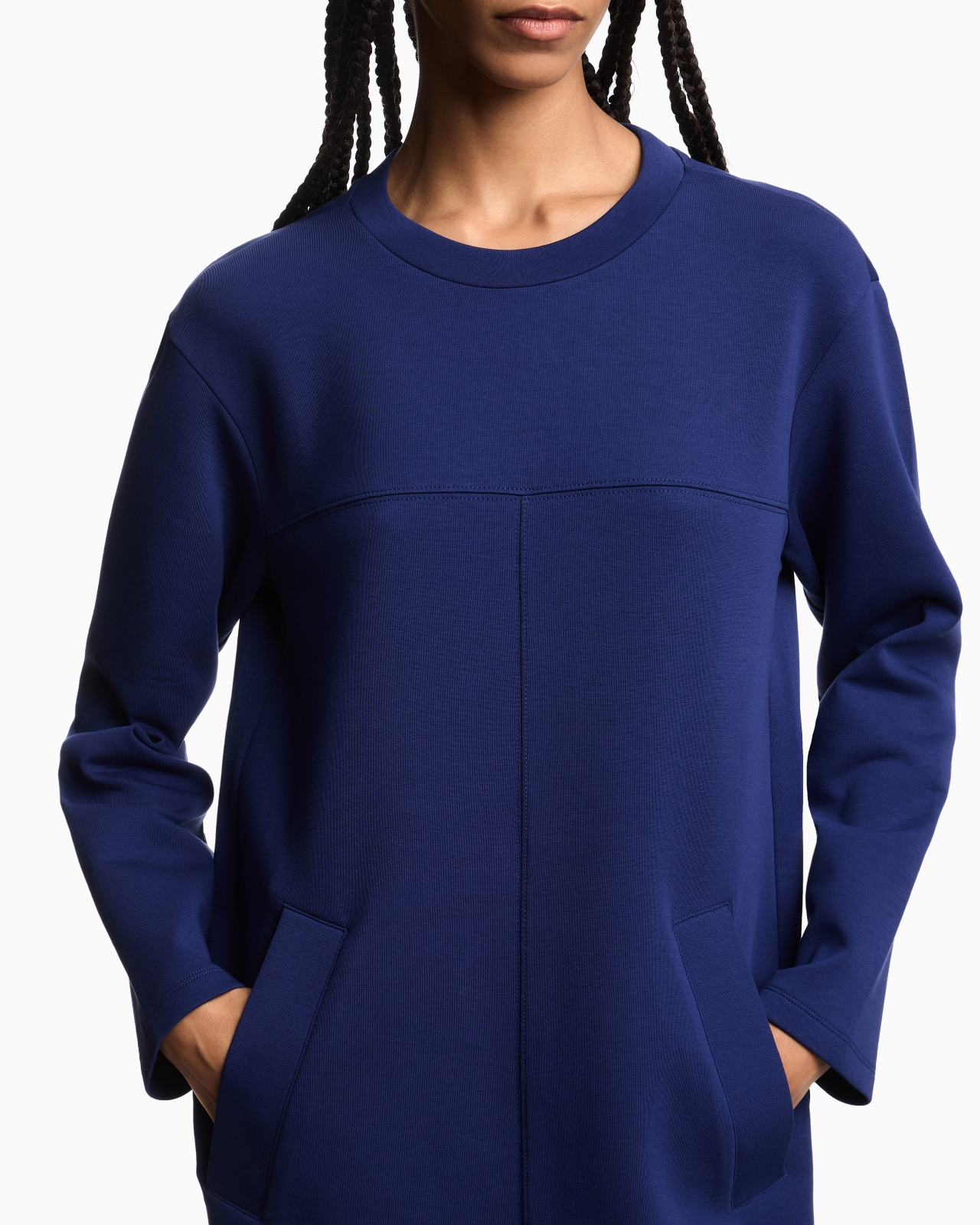 DOUBLE JERSEY CREW-NECK DRESS - 4