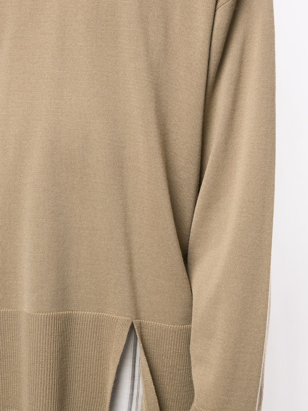 slit detail crew neck jumper - 5