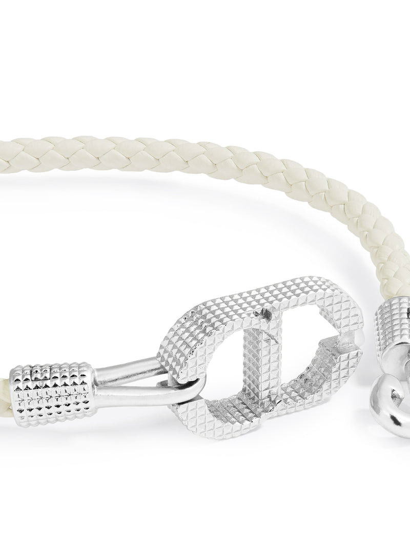 Christian Dior Men Cd Icon Woven Leather Bracelet - 3