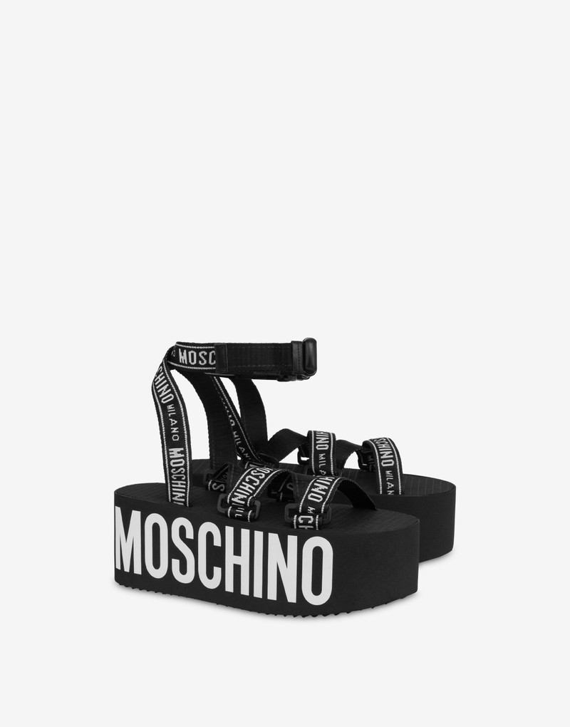 MAXI LOGO WEDGE SANDALS 1