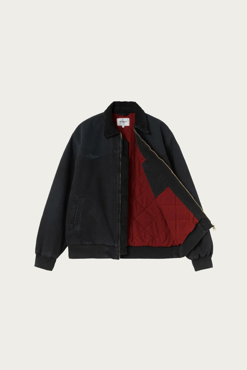 Carhartt OG Santa fe Jacket - Black/Black Grind Wash outlook