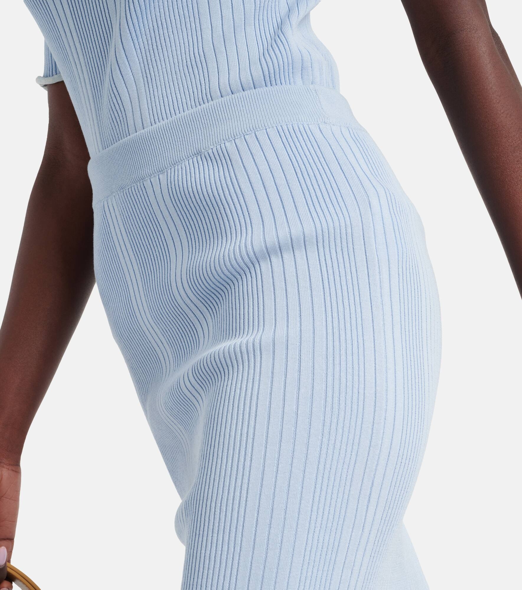 【BOTTEGA VENETA】BIG SALE★COTTON RIB ミディ スカート BOTTEGA VENETA Ribbed pleated cotton-blend midi skirt | NET