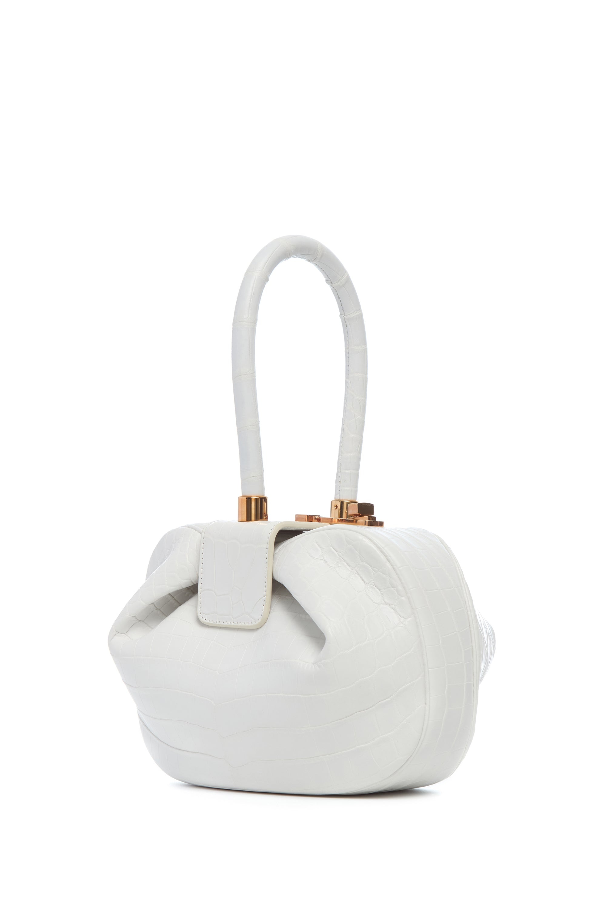Nina Bag in Ivory Crocodile Leather - 1