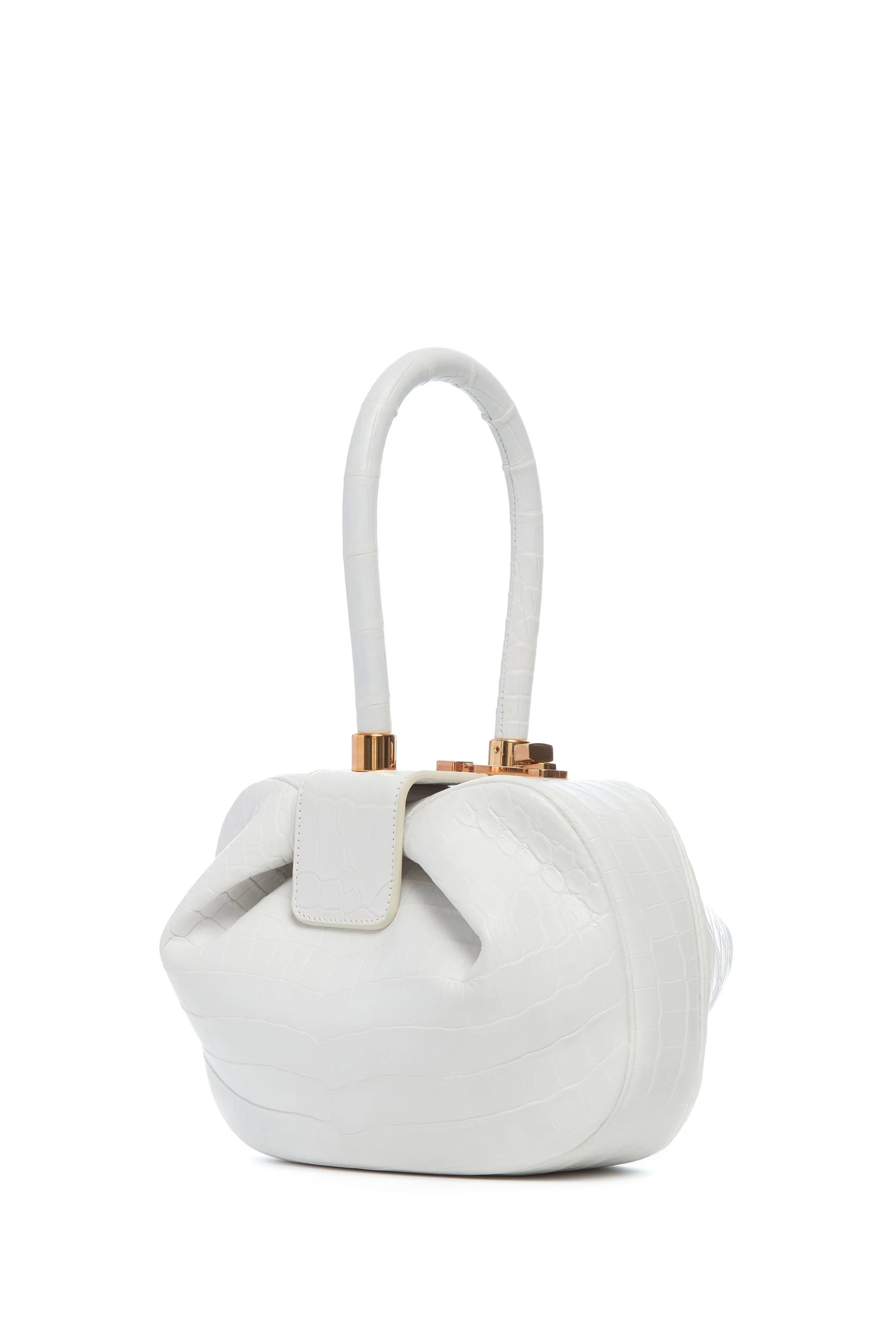 Nina Bag in Ivory Crocodile Leather - 1