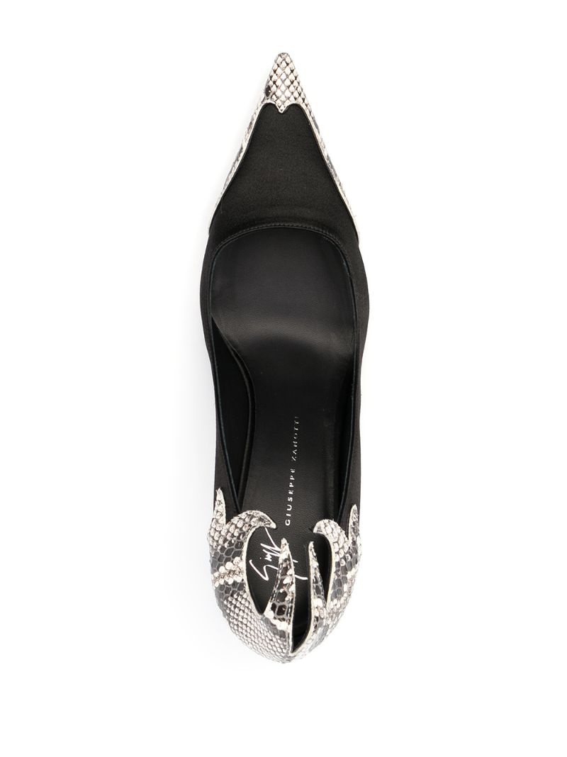 snakeskin detail pumps - 4