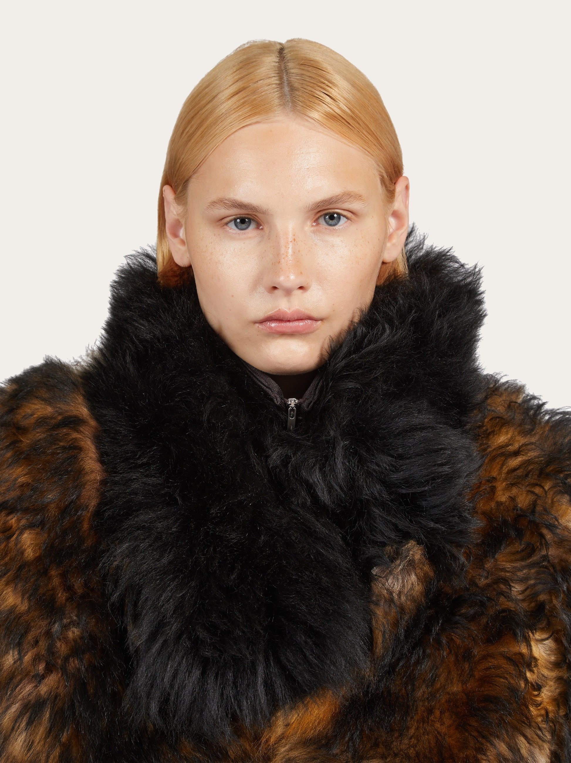 Long haired shearling coat - 4