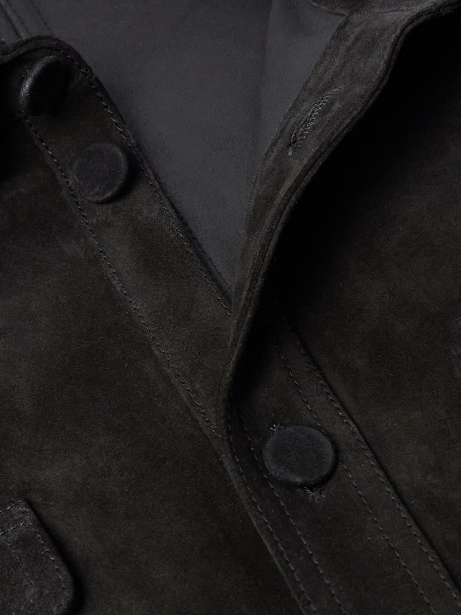 Lucas Suede Overshirt Black - 5