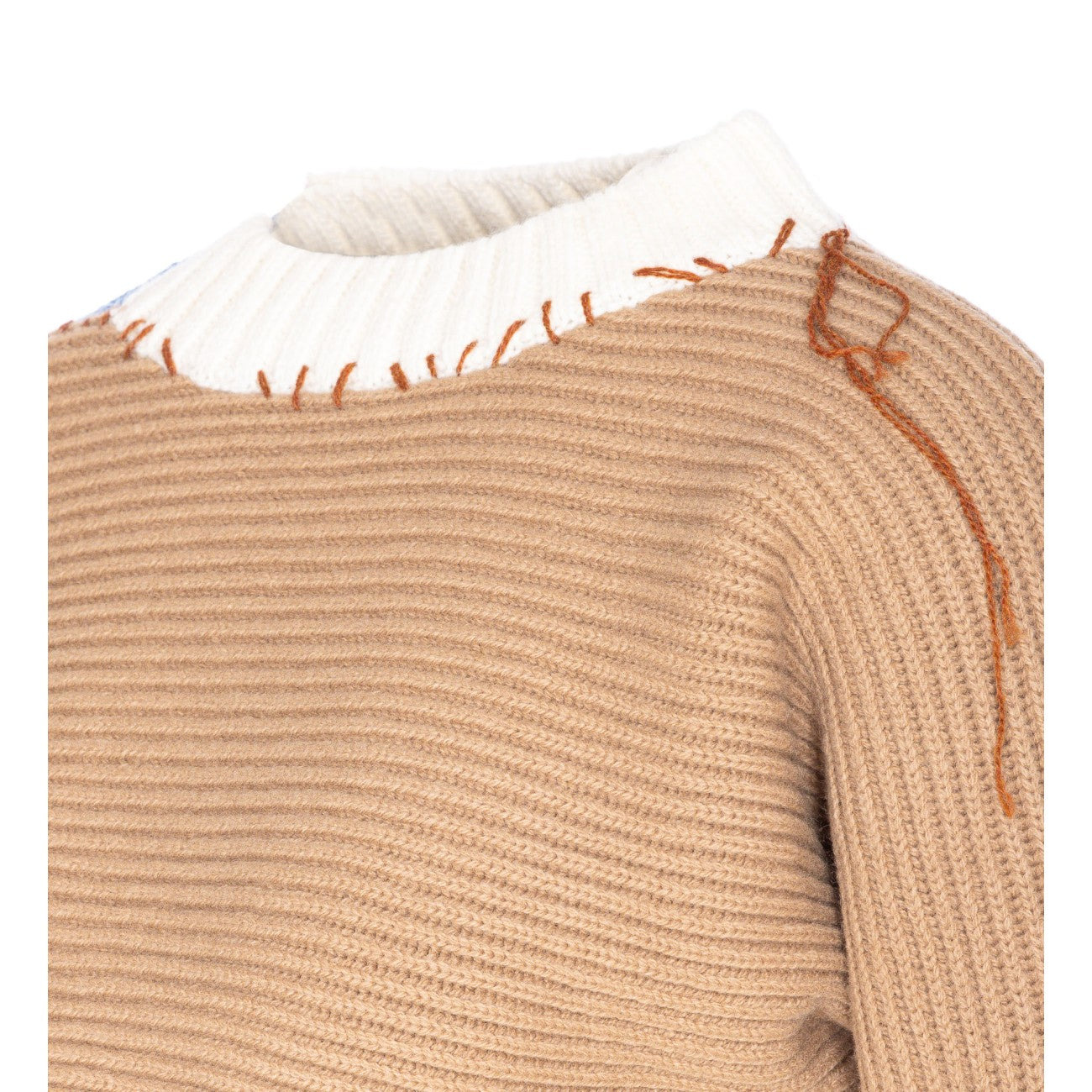 Marni Women Bicolor Cropped Sweater With Stitching - 3