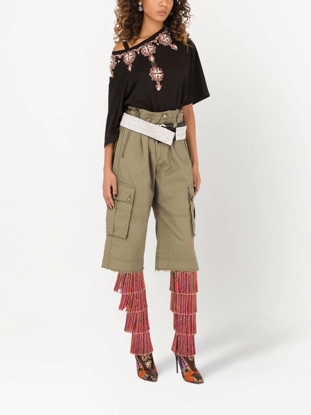 knee-length cargo shorts - 2