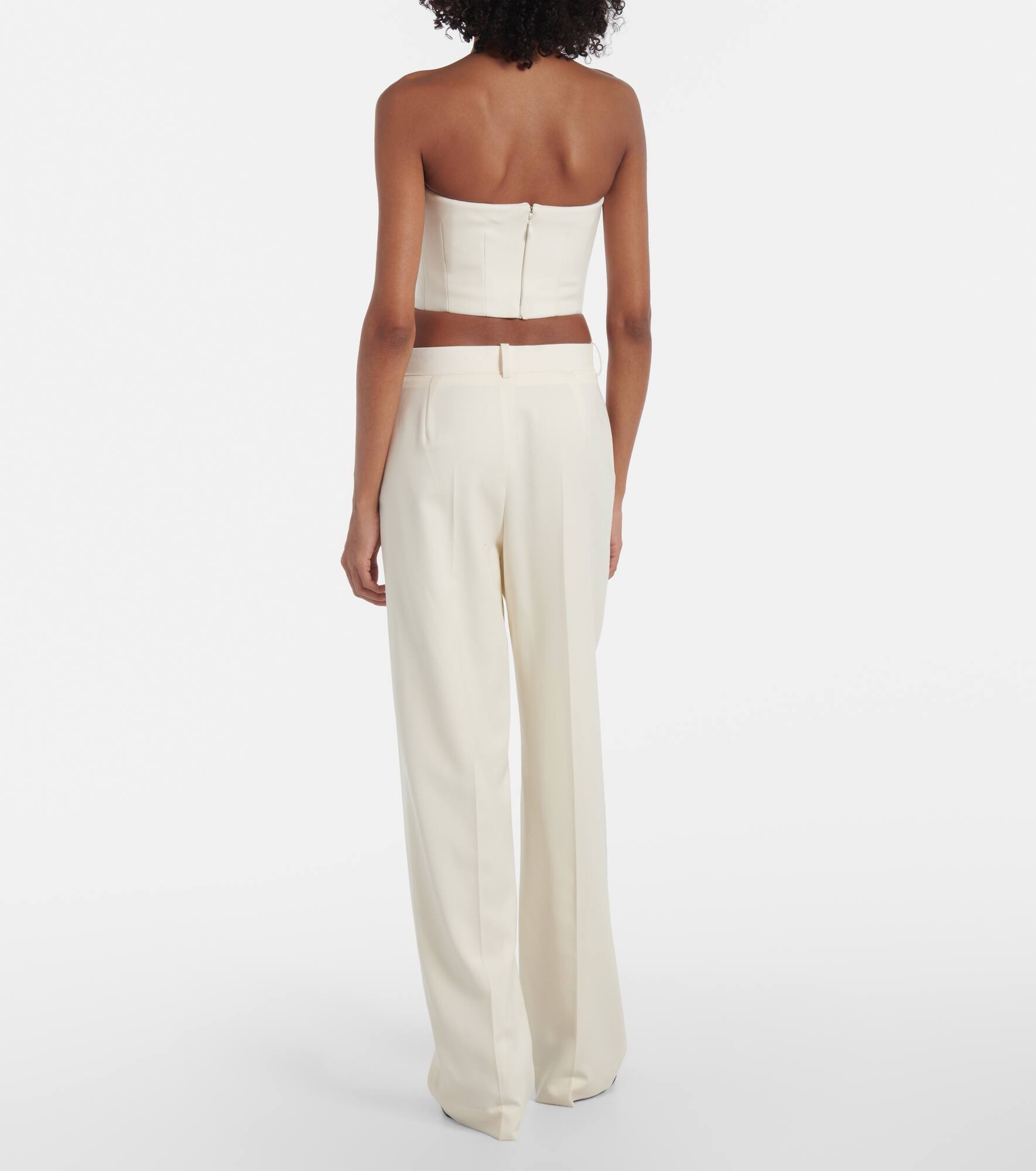Low-rise wool pants - 3