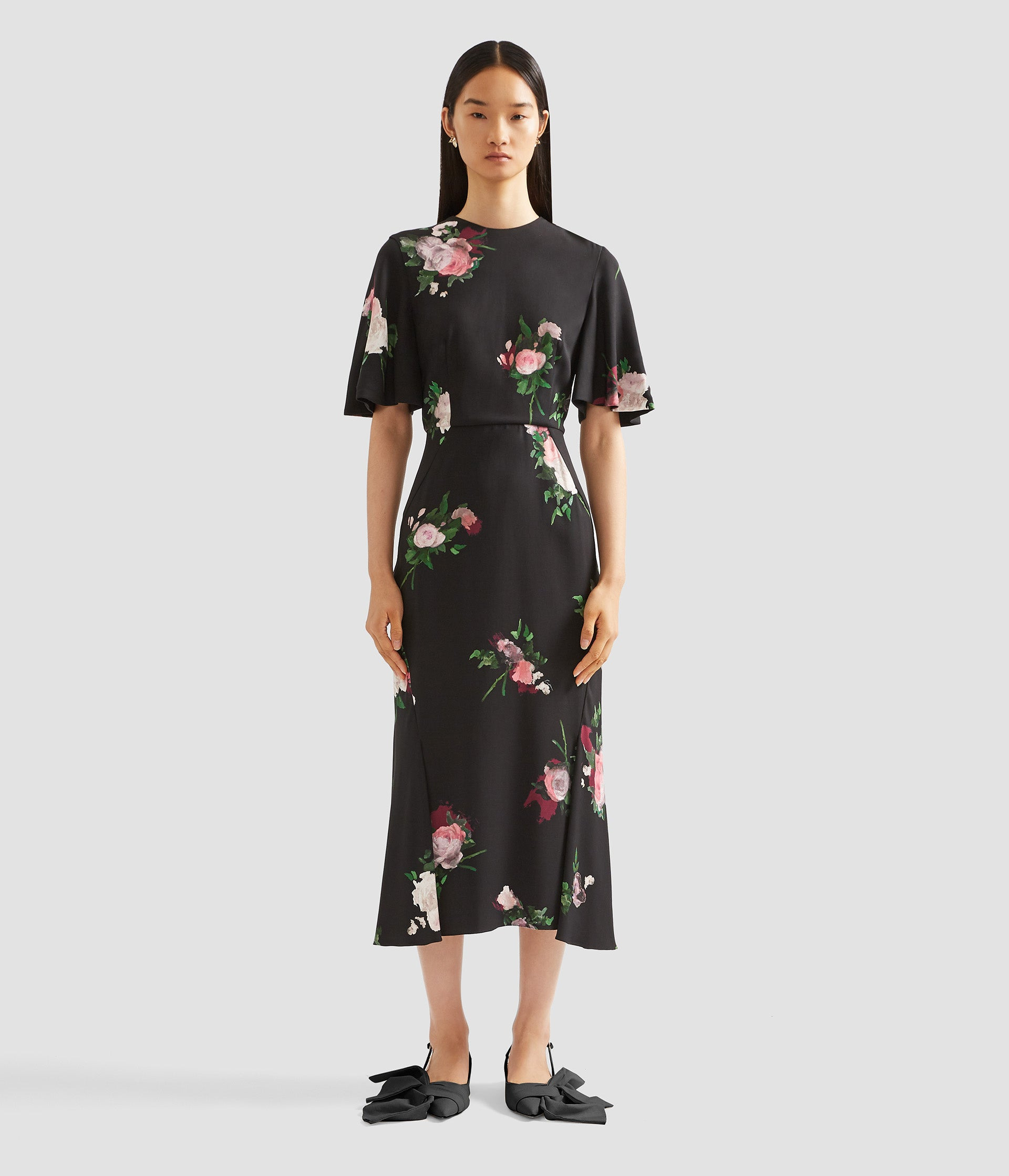 SHORT SLEEVE MIDI DRESS - 4