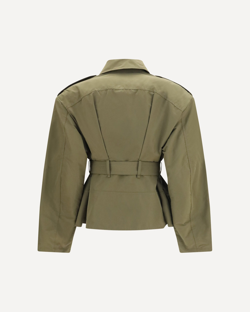 Alexander McQueen Cropped belted high-neck Jacket outlook