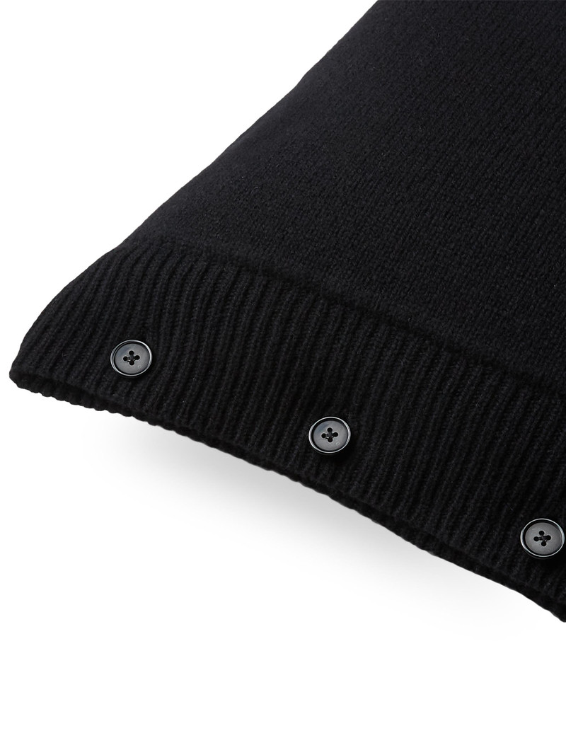 RL Bear Knit Throw Pillow - Black White 3