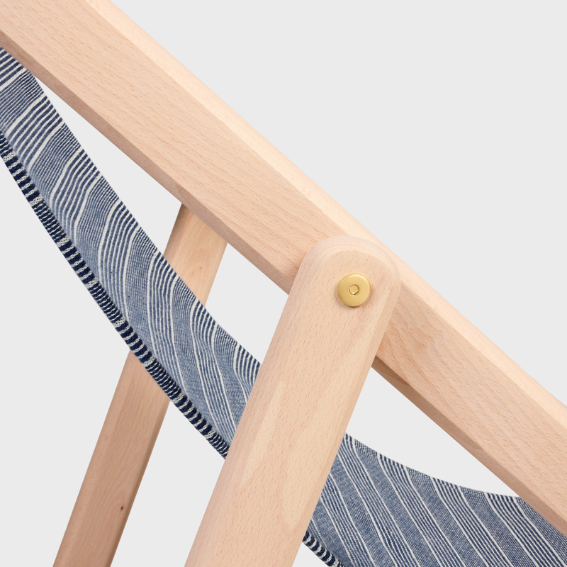 DECK CHAIR IN WOOD AND JACQUARD TEXTILE 3